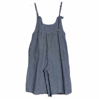 (S) Japanese Gingham Linen Jumpsuit