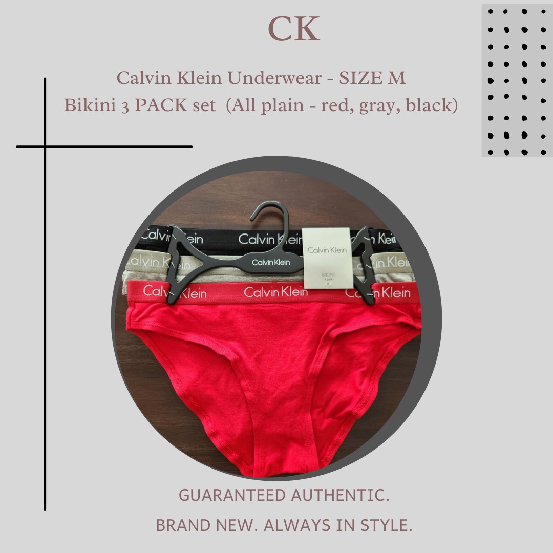 Super Sale CK Underwear 3 pack set M Women s Fashion Undergarments Loungewear on Carousell