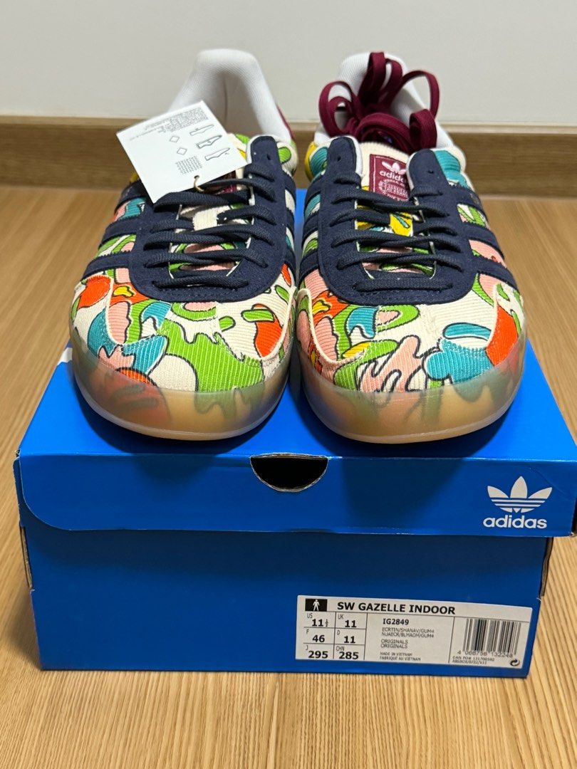 adidas gazelle silver green womens Adidas x Sean Wotherspoon Mens Gazelle Indoor Shoes  Extra Butter