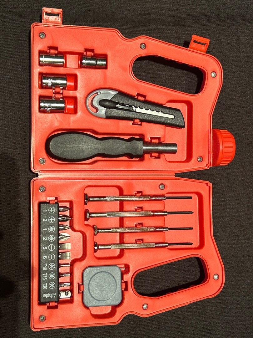 Shell 21 Piece Toolkit 21 件裝工具套裝 (螺絲刀 螺絲筆 六角套筒 界刀 捲尺), 傢俬&家居, 其他, 家居改善及 ...