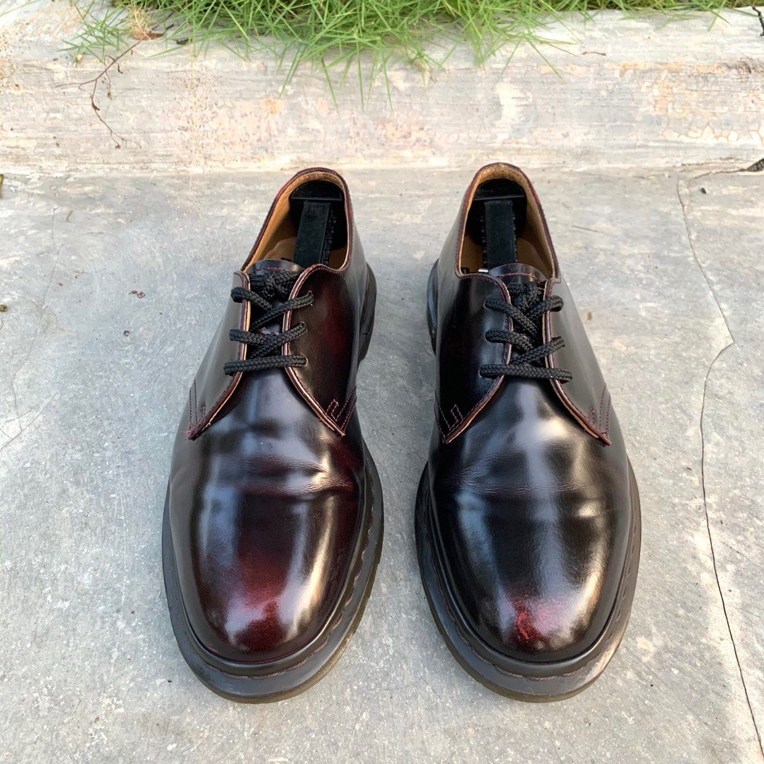 Dr martens archie 3 eye shoes in cherry red arcadia online