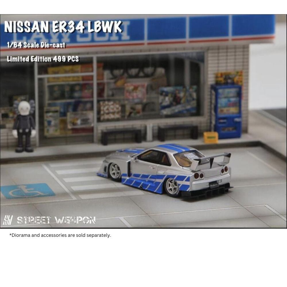 Street Weapon 1/64 Scale Skyline GT-R R34 LBWK ER34 Fast Furious Livery ...