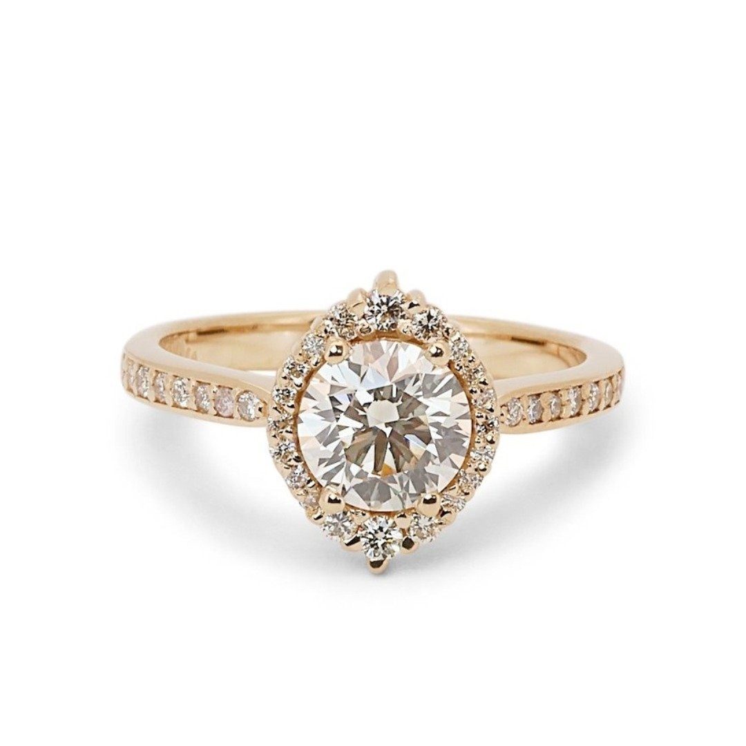 Stylish 1 carat and 12 points Triple Excellent Ideal Cut Natural ...