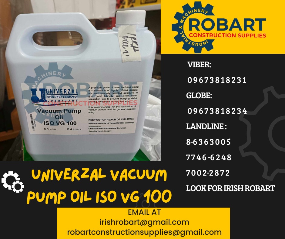 Univerzal Vacuum Pump Oil ISO VG 100, Commercial & Industrial ...