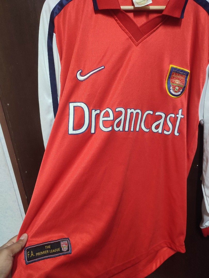 Vintage Arsenal Jersey Bootleg Dreamcast Nike, Men's Fashion, Tops