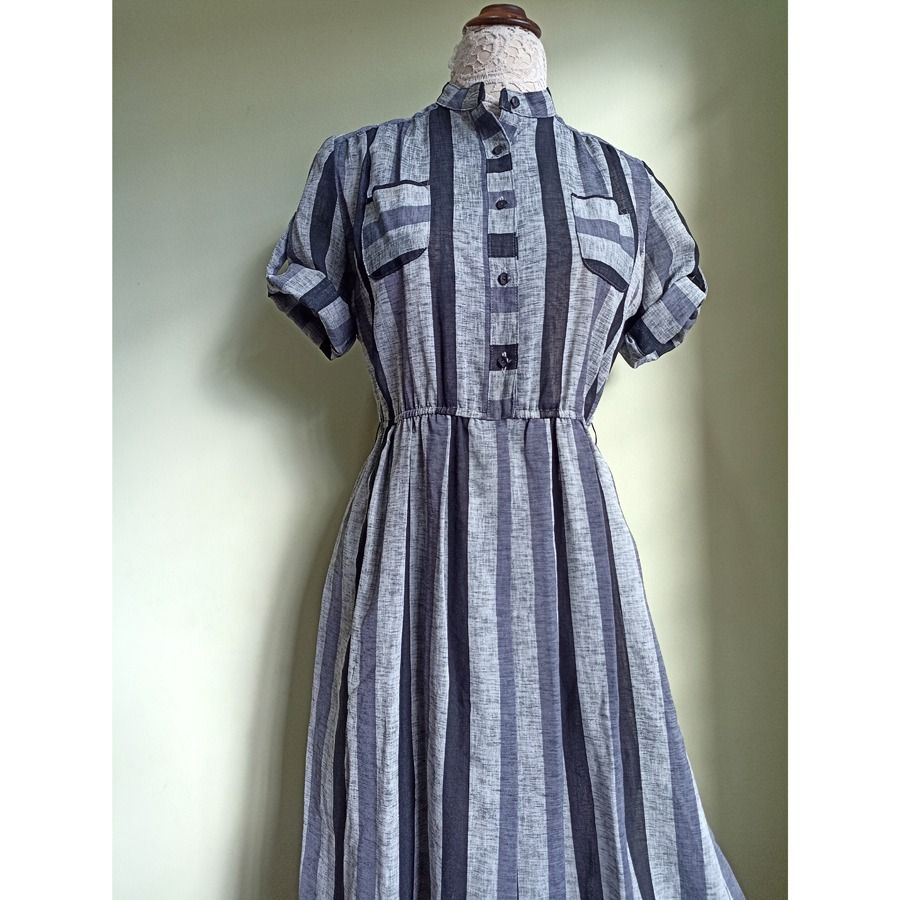 VINTAGE STRIPED DRESS M Women s Fashion Dresses Sets Dresses on Carousell