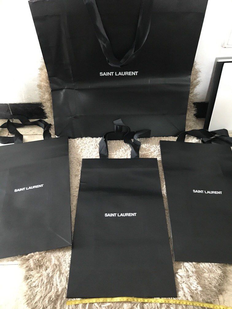 Paper Bag Ysl Gift Wrapping Auth SAINT LAURENT YSL Logo Box, Bag