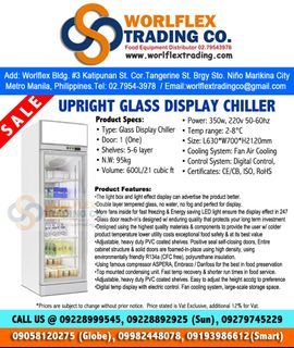 1door Upright Glass Display Chiller brandnew