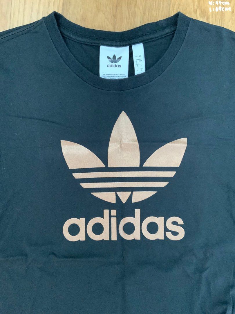 Rose gold adidas logo shirt deals