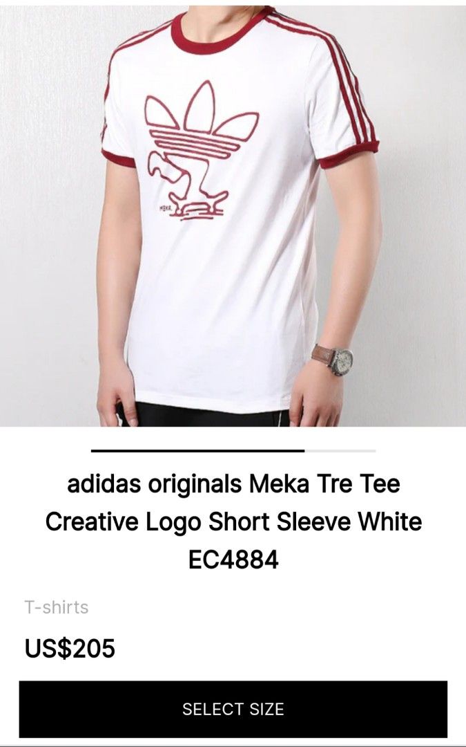Adidas Originals Meka tre tee Men s Fashion Tops Sets Tshirts Polo Shirts on Carousell