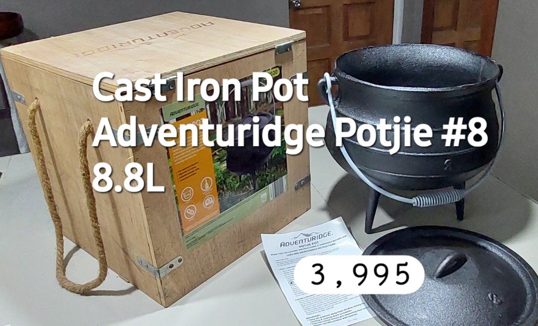 Adventuridge Potjie 8 cast iron pot, Sports Equipment, Hiking