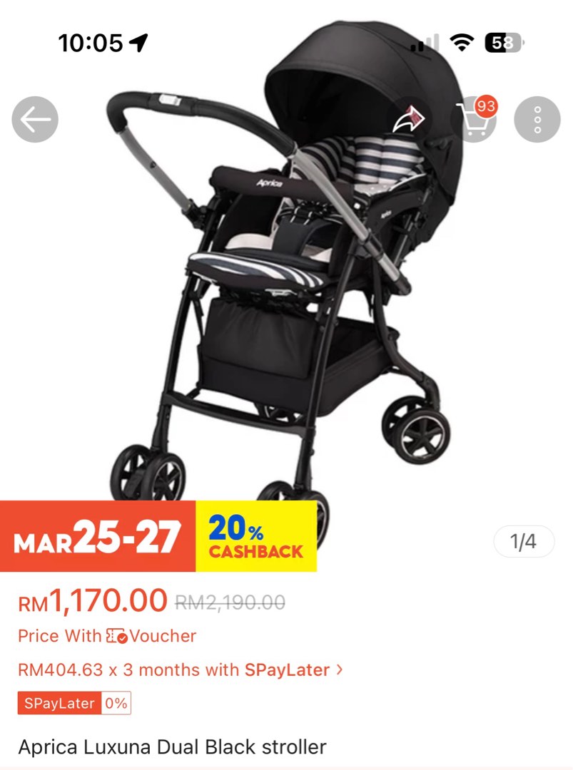 Aprica baby stroller pram