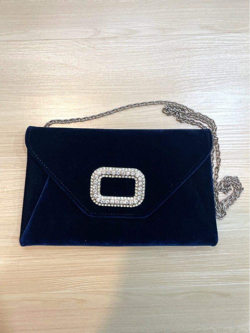 ASOS navy sequin bag