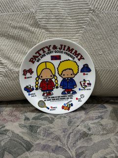Authentic sanrio patty and jimmy ceramic plate