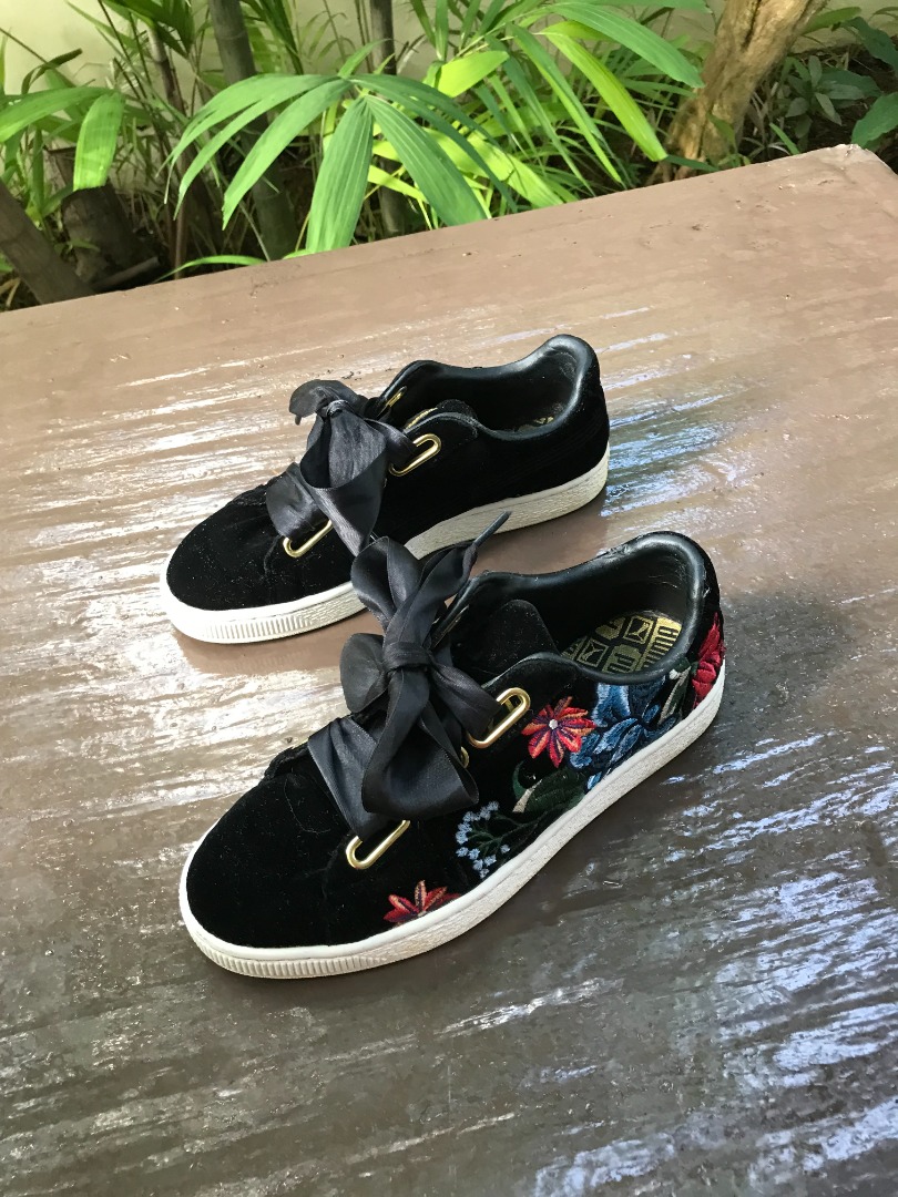 Puma basket heart floral top