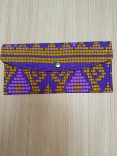 Batik/ Malong Wallet for women color violet
