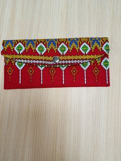 Batik/ Malong Wallet for women color red