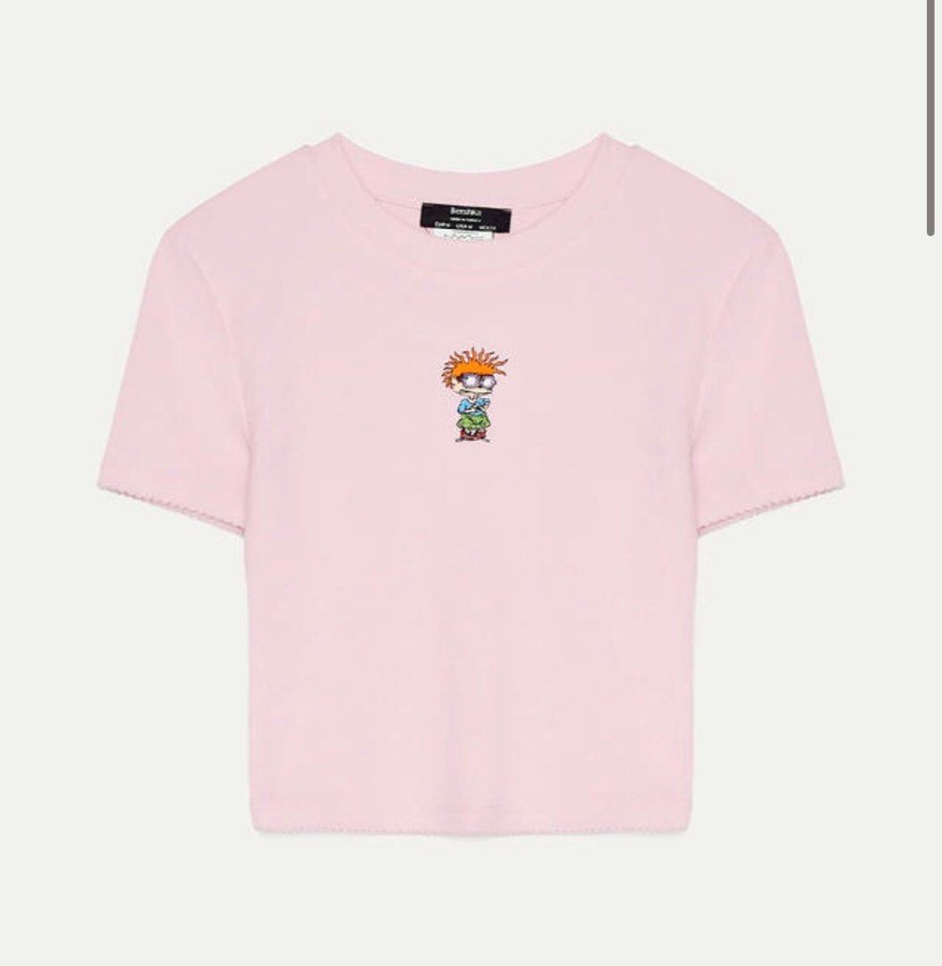 bershka x rugrats cropped shirt Women s Fashion Tops Shirts on Carousell