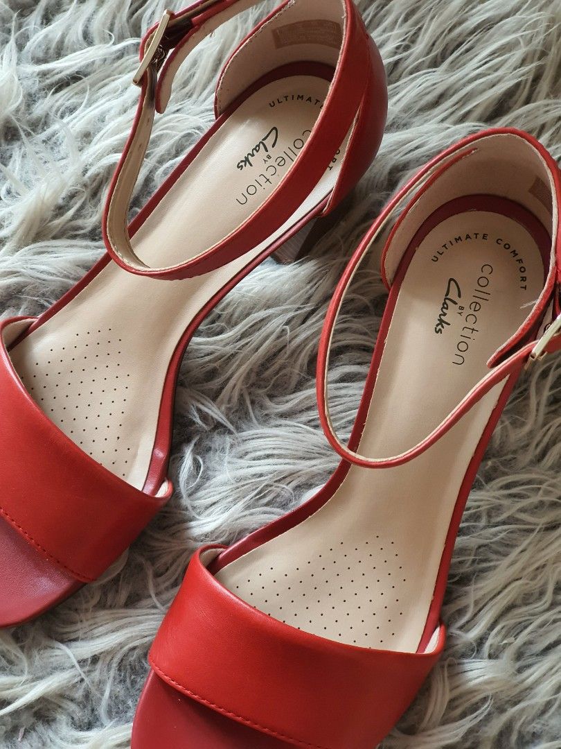Clarks red heels hotsell