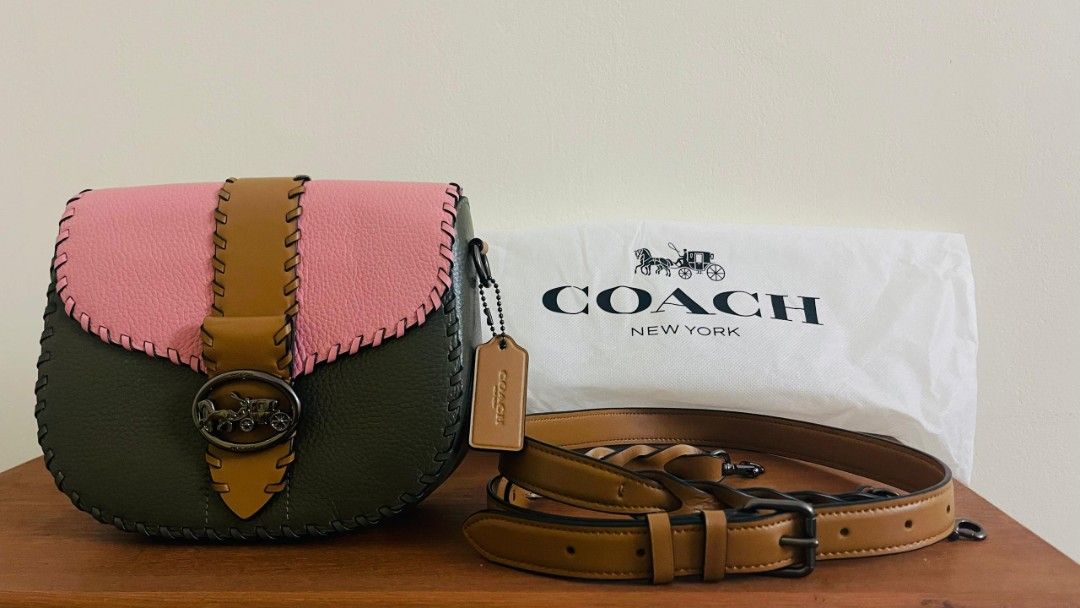 Coach whipstitch saddle bag shop