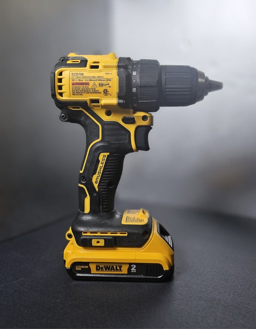 Dewalt Brushless Cordless Drill Driver (USA) (Category: Home Improvement Tools & Accessories) located in Quezon City. Submitted by kardinalfire (Listing ID 1304959144, Image 2). Description: Dewalt Brushless Cordless Drill Driver (DCD708) - Lightly Used - Bought in the US - 20V Li-Ion Battery - w/ 110V charger and dewalt tool box (not DCD708) - Heavy Duty - Dewalt Quality #dewalt #dewalttools #drilldriver #cordlessdrill.