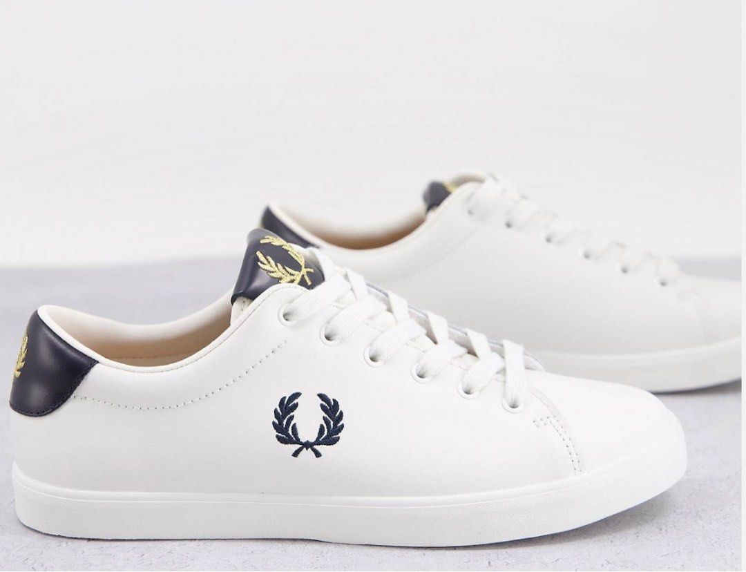 Fred Perry Lottie trainers in white and Navy Women s Fashion Footwear Sneakers on Carousell
