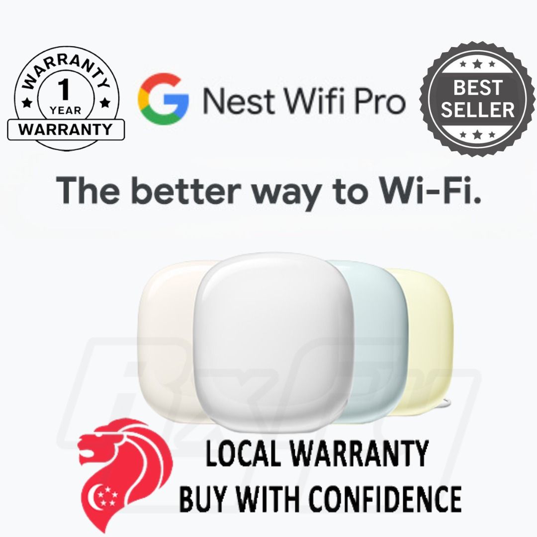 Google Nest WiFi Pro 6E Mesh Router Extender - Reliable Home Wi-Fi ...