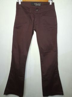GUESS OXBLOOD TWILL PANTS STRETCH