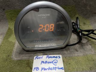 Hitachi Radio Clock 220v complete FM AM
