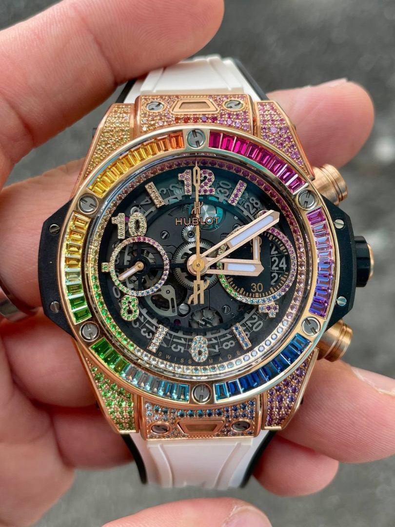 Hublot Big Bang Unico King Gold Rainbow Luxury Watches on Carousell