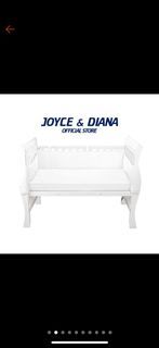 Joyce & Diana Premium Baby/Crib/Nursery Bumper Guard 28x52" - Plain White