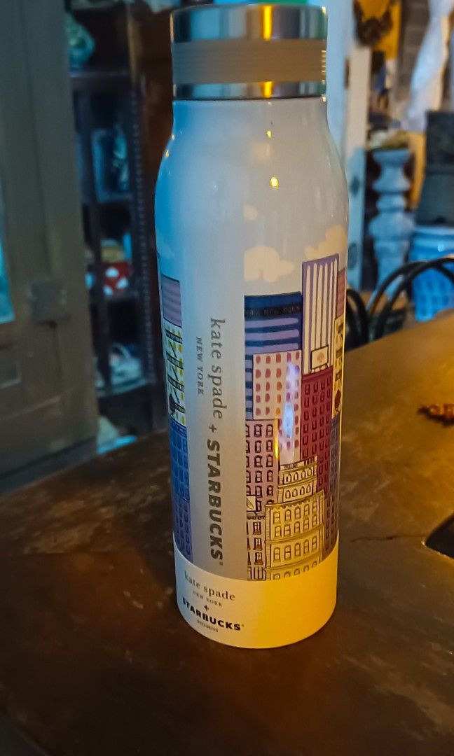 Kate Spade x Starbucks colab SS (Category: Water Bottles & Tumblers) located in Las Pinas. Submitted by lycans1 (Listing ID 1304943506, Image 2). Description: SS kate spade x starbucks Colab water bottle.