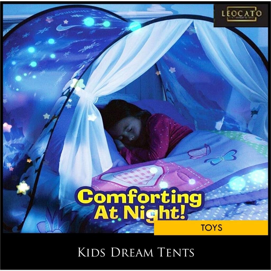 Kids Dream Bed Tent Foldable Tent Pop up Indoor Bed House With LED Light Babies Kids Infant Playtime on Carousell