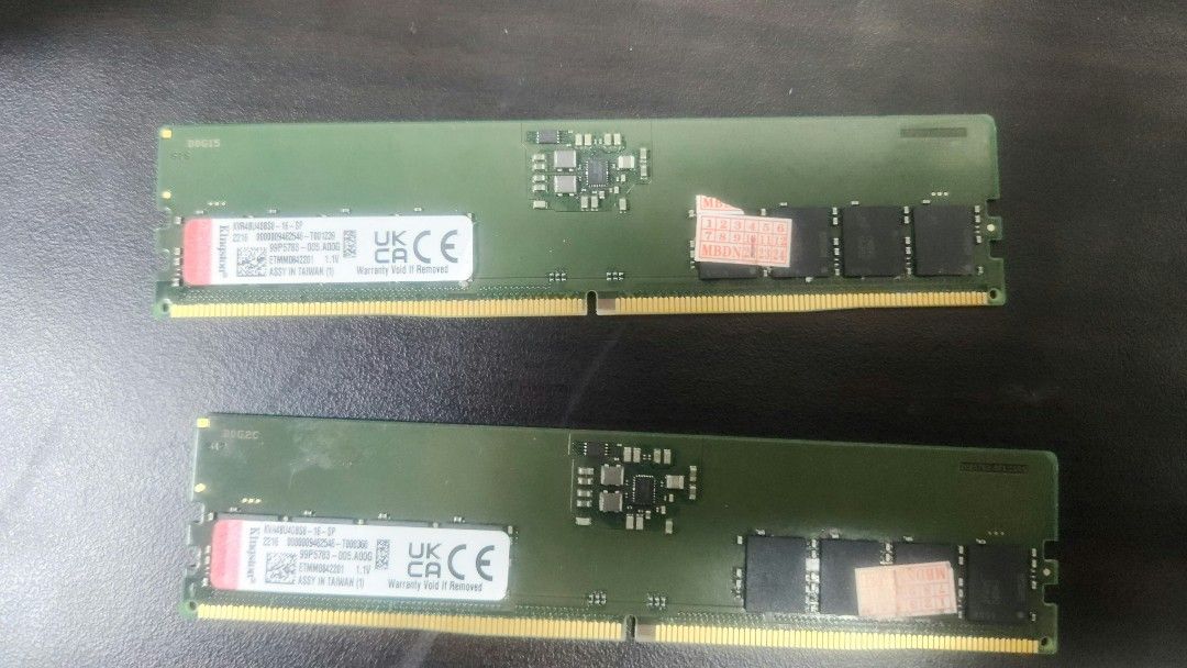 Kingston 16 gb ddr5 ram (Category: Computer Parts) located in Manila. Submitted by sound.solution (Listing ID 1304896234, Image 2). Description: kingston ddr5 4800mhz ram.