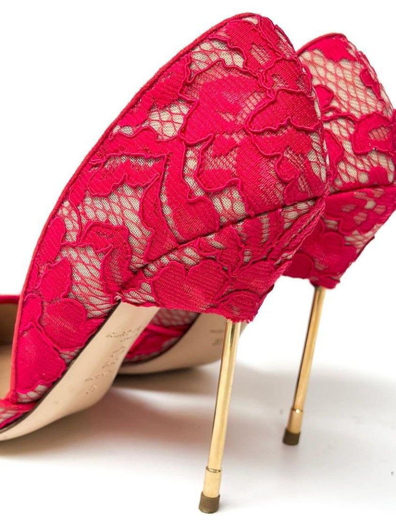 Kurt Geiger Envy Red Heels Fesyen Wanita Sepatu di Carousell
