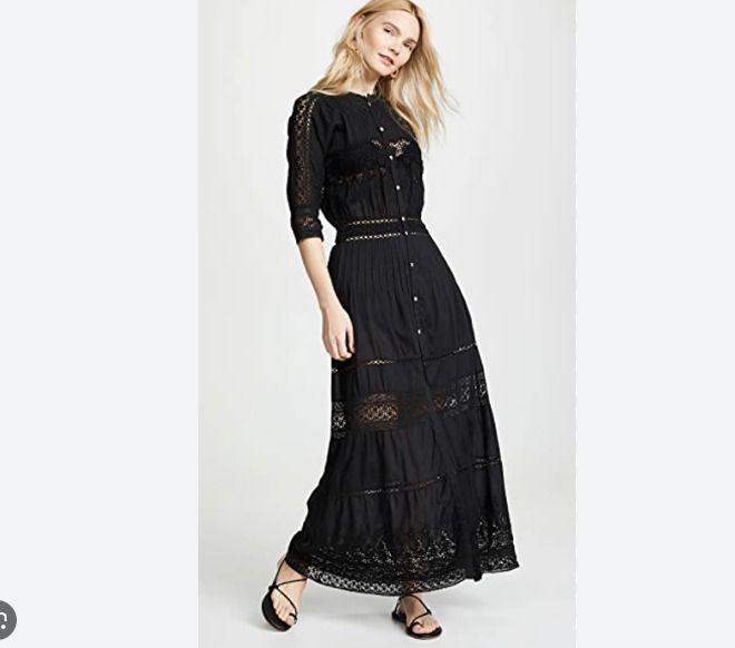 Love Shack Fancy Beth Dress in Black Women s Fashion Dresses Sets Dresses on Carousell