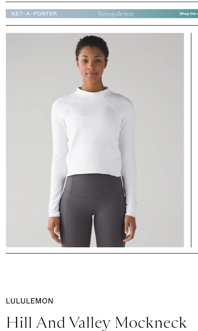 LULULEMON Athletica Hill And Valley Mockneck Women s Fashion Activewear on Carousell