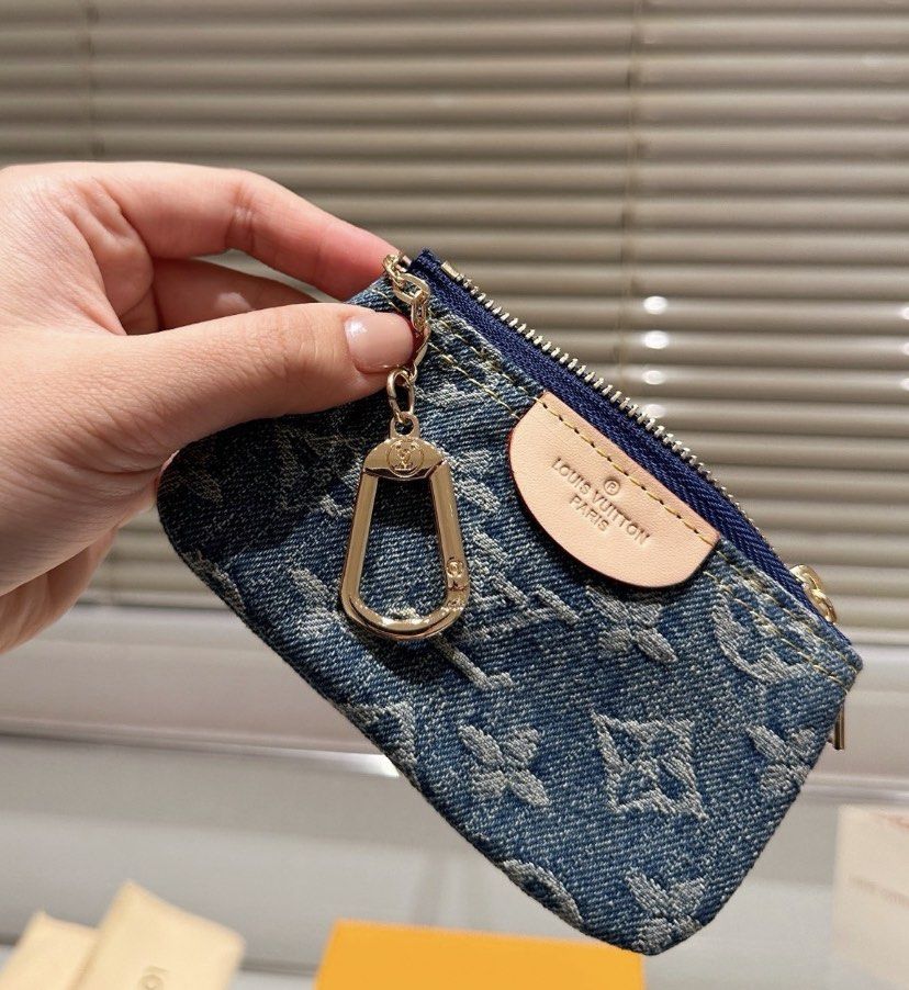 Tote Bag Denim Lv Leather Pouch Vuitton Key Pouch Jeans Louis