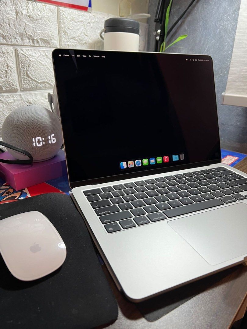 Macbook air M2 13inch with freebies (Category: Laptops & Notebooks) located in Las Pinas. Submitted by luisamador (Listing ID 1304902424, Image 1). Description: Macbook air m2 Silver 256gb Cycle count 53 only 100% battery health First owner Bought it during release day (no more warranty) Never been repaired With cover since day 1 No scratches and dents Complete set Freebies: Magic mouse Keyboard protector Screen protector (installed) Mouse protec