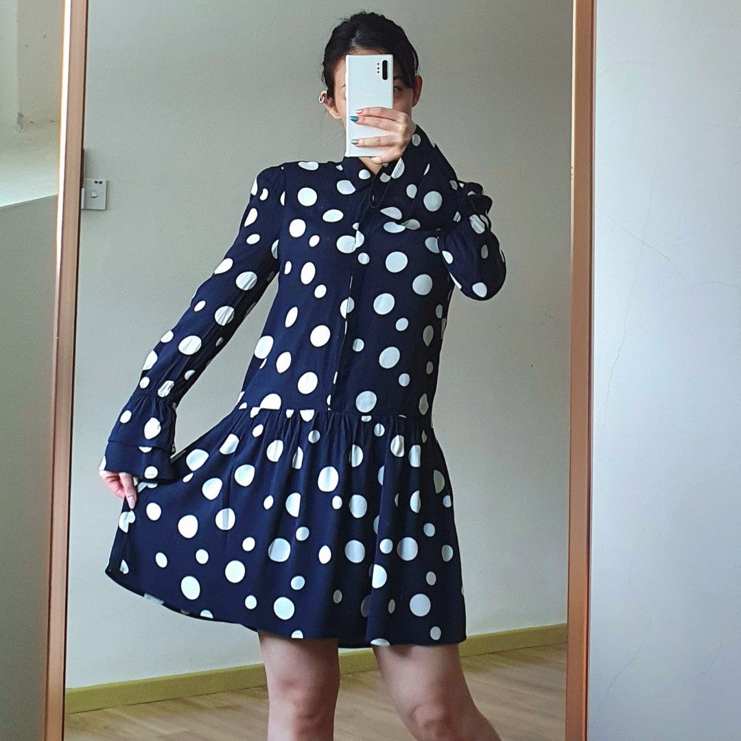 MANGO MNG Polkadot Elegant Dress