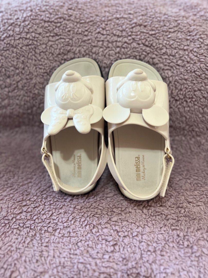 MINI MELISSA DISNEY MICKEY & MINNIE SANDALS (Category: Babies & Kids Fashion) located in Rizal. Submitted by joyceee22 (Listing ID 1304840032, Image 2). Description: ❤️PRE-LOVED❤️ 101% Original Mini Melissa 📏SIZE: US 10 / EUR 27 •slightly used •minimal scratches (see photos) 📌 NO BOX INCLUDED .