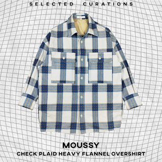 MOUSSY CHECK PLAID HEAVY FLANNEL OVERSHIRT