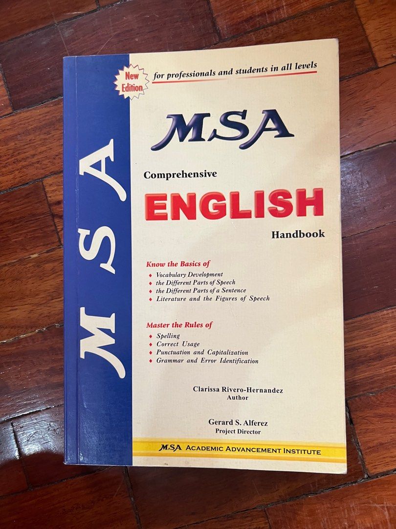MSA Comprehensive English Handbook (Category: Textbooks) located in Taytay. Submitted by sinulidclothing (Listing ID 1304851175, Image 1). Description: .