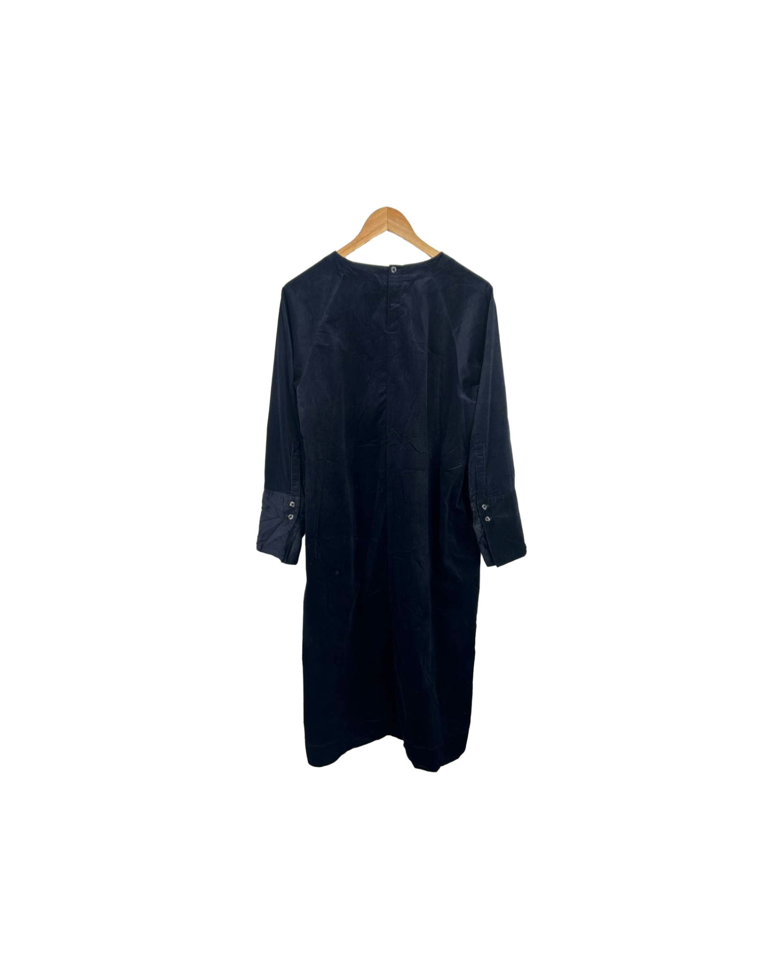 Muji Black Solid Dress, Women's Fashion, Dresses Sets
