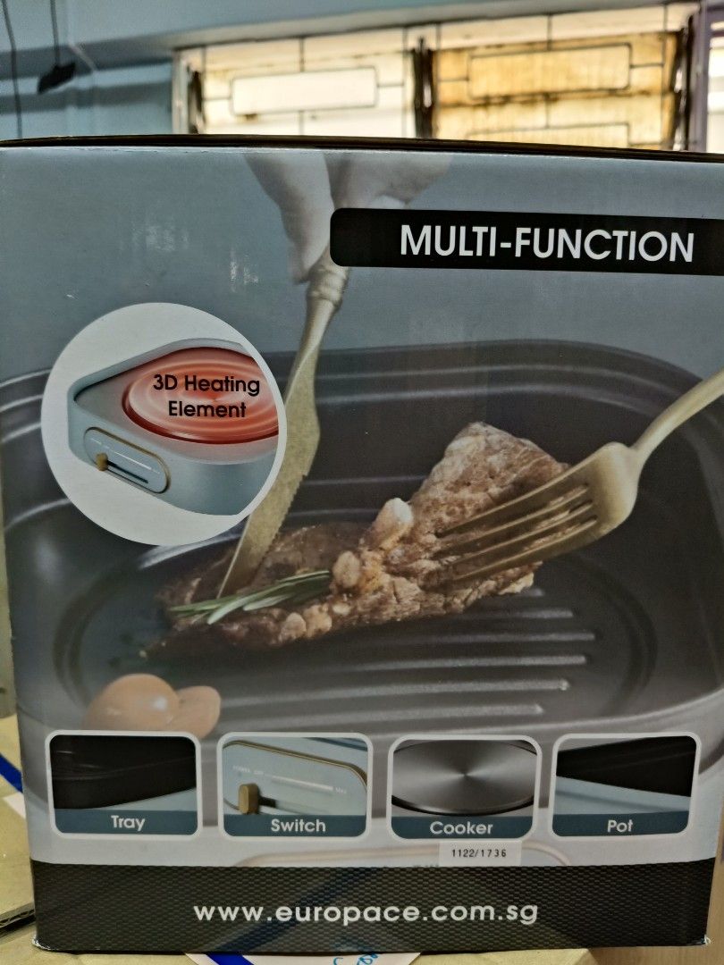 Multi function hotpot (Category: Cookware & Accessories) located in Singapore. Submitted by lilyong112345 (Listing ID 1304811790, Image 2). Description: EuropAce brand new not used.