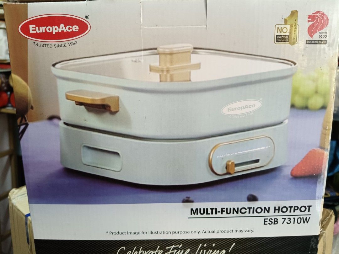 Multi function hotpot (Category: Cookware & Accessories) located in Singapore. Submitted by lilyong112345 (Listing ID 1304811790, Image 3). Description: EuropAce brand new not used.