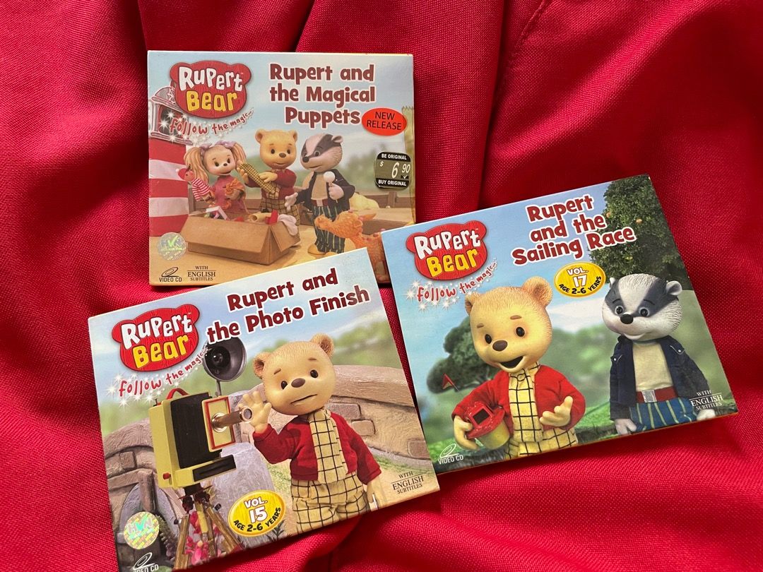 Rupert Bear VCDs (pre-primary), Hobbies & Toys, Music & Media, CDs & DVDs  on Carousell