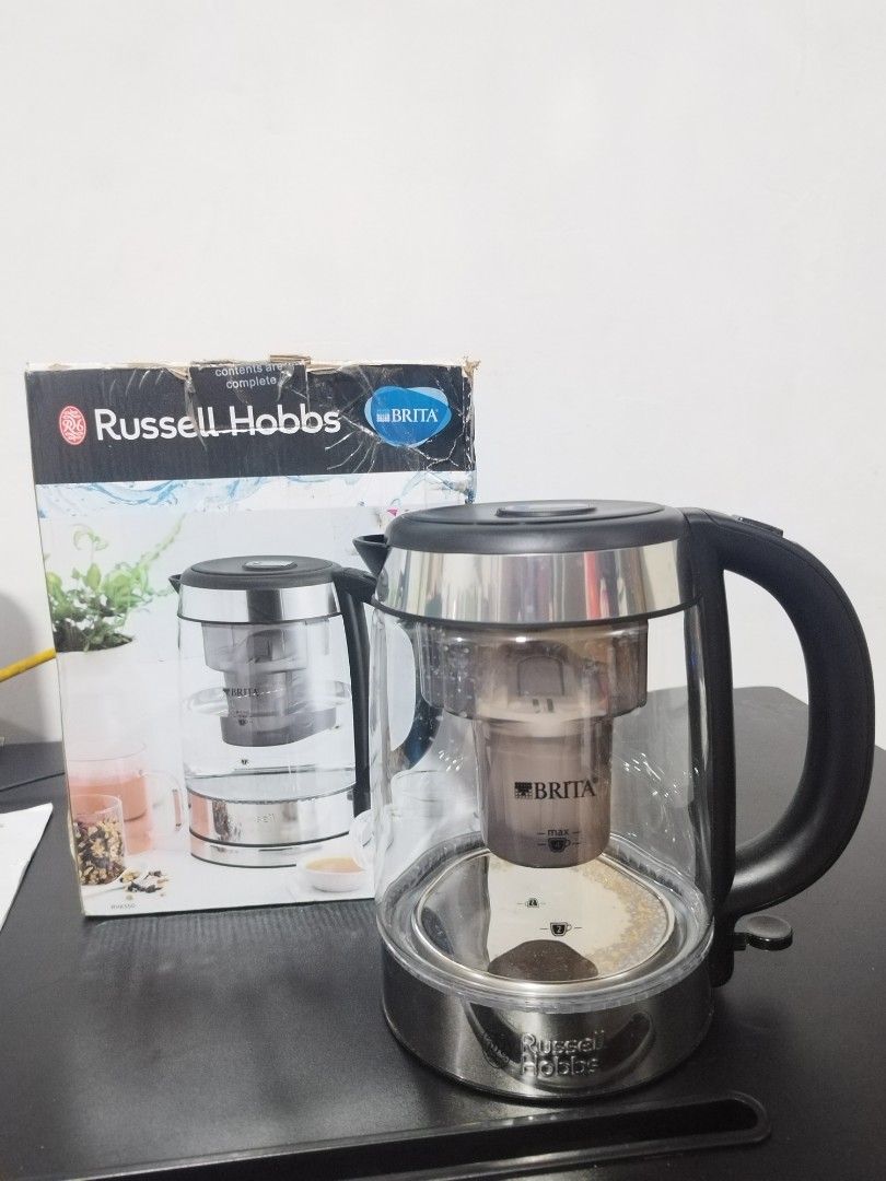 Russell Hobbs Brita Electric Kettle (Category: Kettles & Airpots) located in Taytay. Submitted by mikz_1303 (Listing ID 1304872051, Image 3). Description: Russell Hobbs Brita Electric Kettle Mall Pullout Used as demo and display unit 220V Php 1,700 With box and manual Pm me for more info....