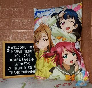 Sega School Idol Project Doki Doki Sunshine Cushion Pillow Plush