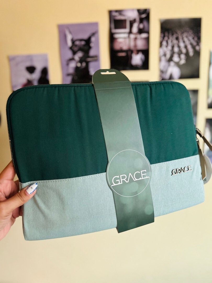 STM Grace Laptop Sleeve 13”-14” (Category: Laptop Bags & Sleeves) located in Macabebe. Submitted by omochayaph (Listing ID 1304855479, Image 1). Description: Condition: Brand New with tag Color: Hunter Green Dimensions: 34.5 x 2.5 x 25.5 cm; 180 g Fits most 13” screens and 14” MacBook Pro.